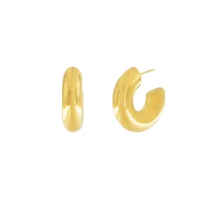 Courage Waterproof C Statement Earring 18 Carat Gold