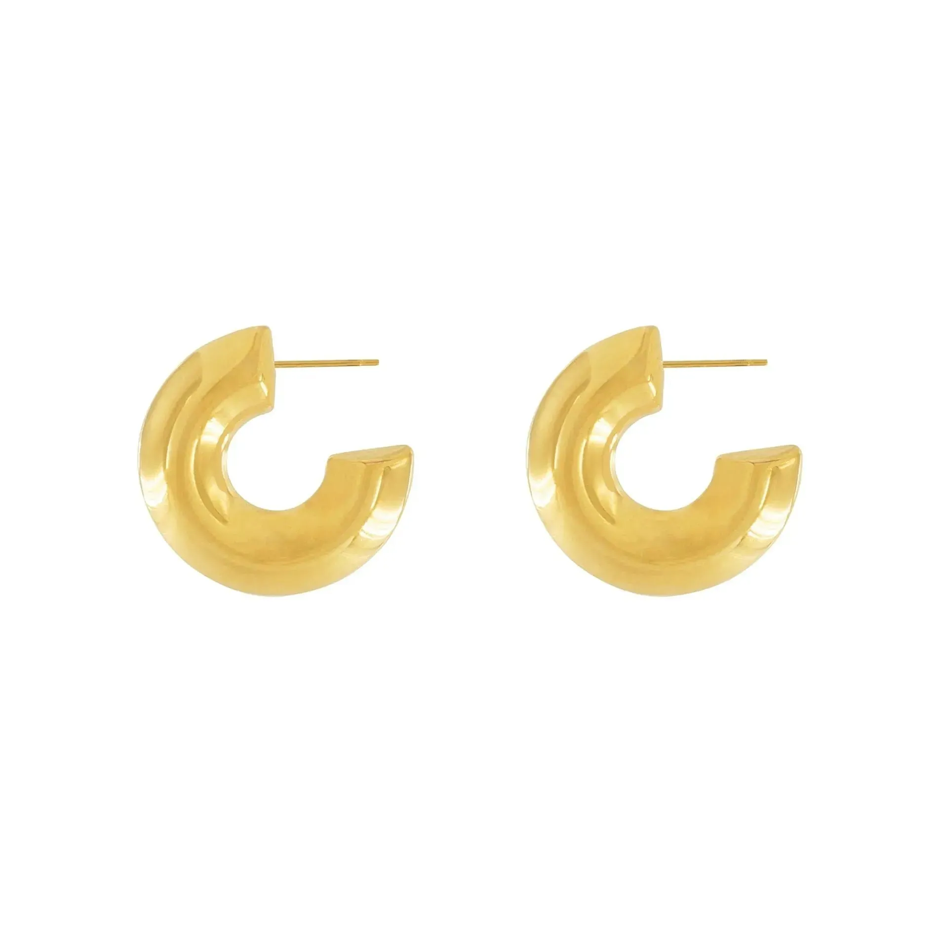 Courage Waterproof C Statement Earring 18 Carat Gold