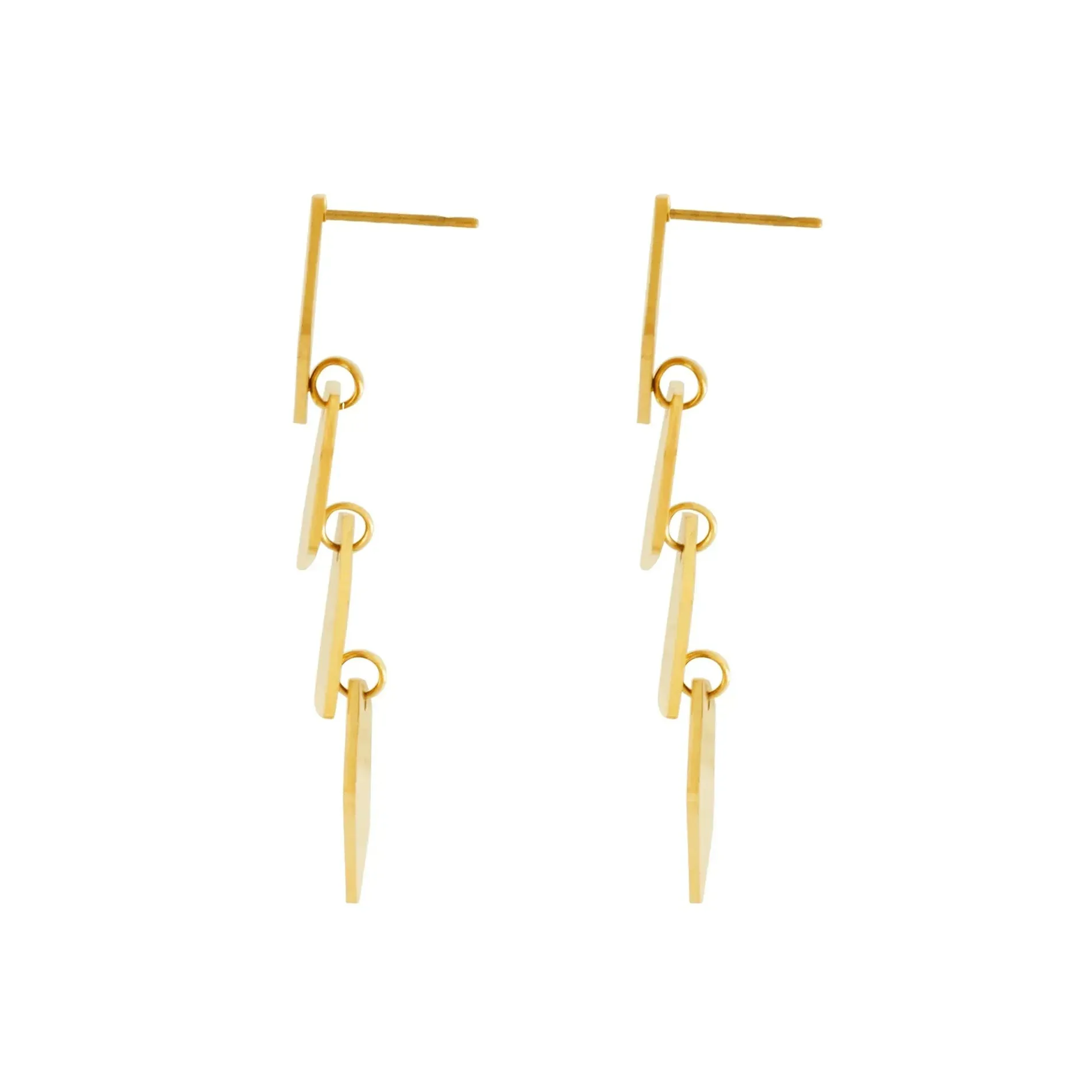 Courage Waterproof Geometric Statement Earring 18K Gold Plating