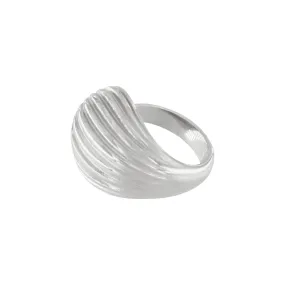 Courage Waterproof Ripple Paisley Ring Silver Plating