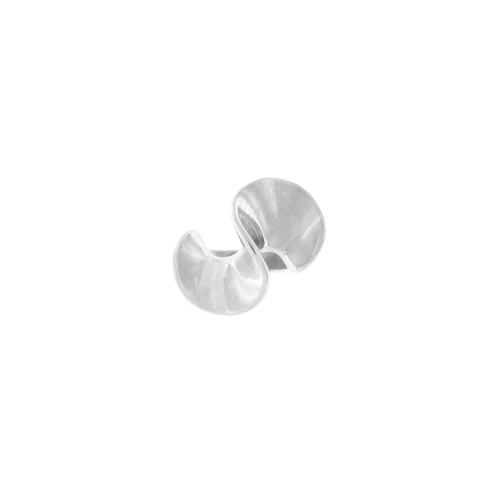 Courage Waterproof Single Twist Statement Ring Silver Plating