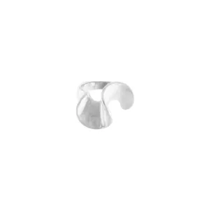Courage Waterproof Single Twist Statement Ring Silver Plating