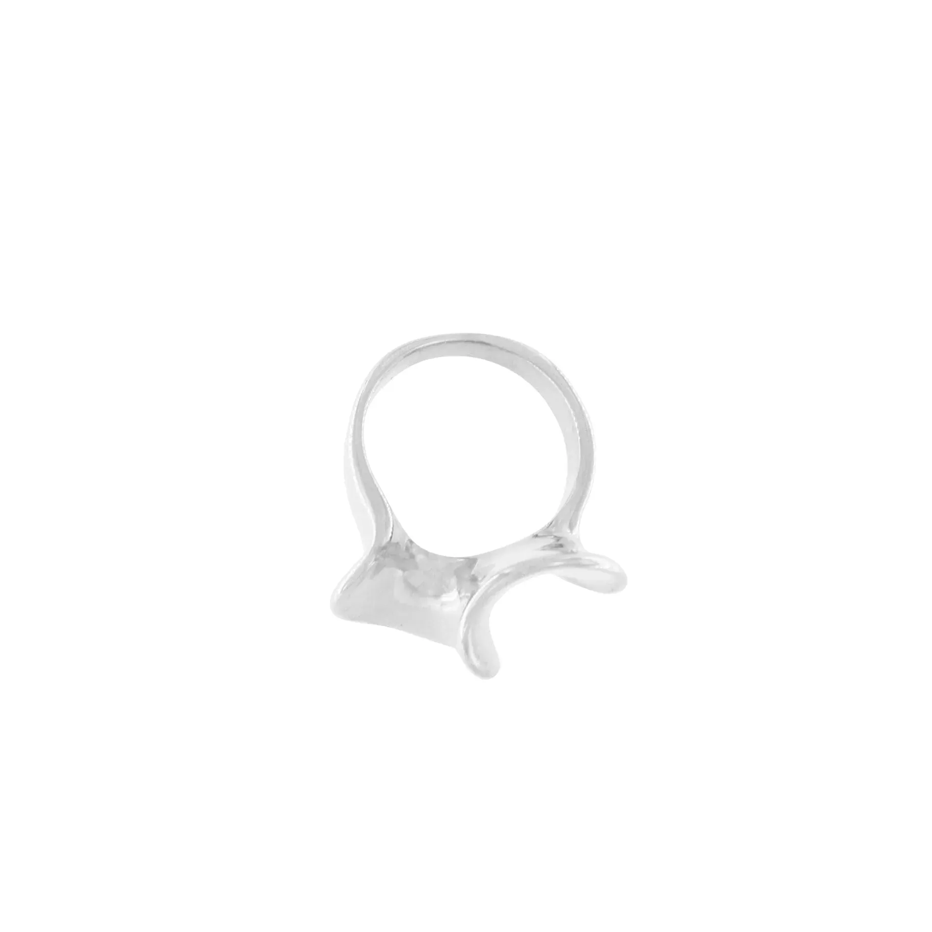 Courage Waterproof Single Twist Statement Ring Silver Plating
