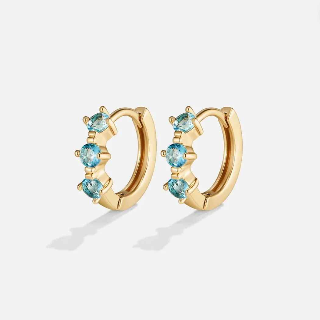 Dreamy Crystal Birthstone Hoops