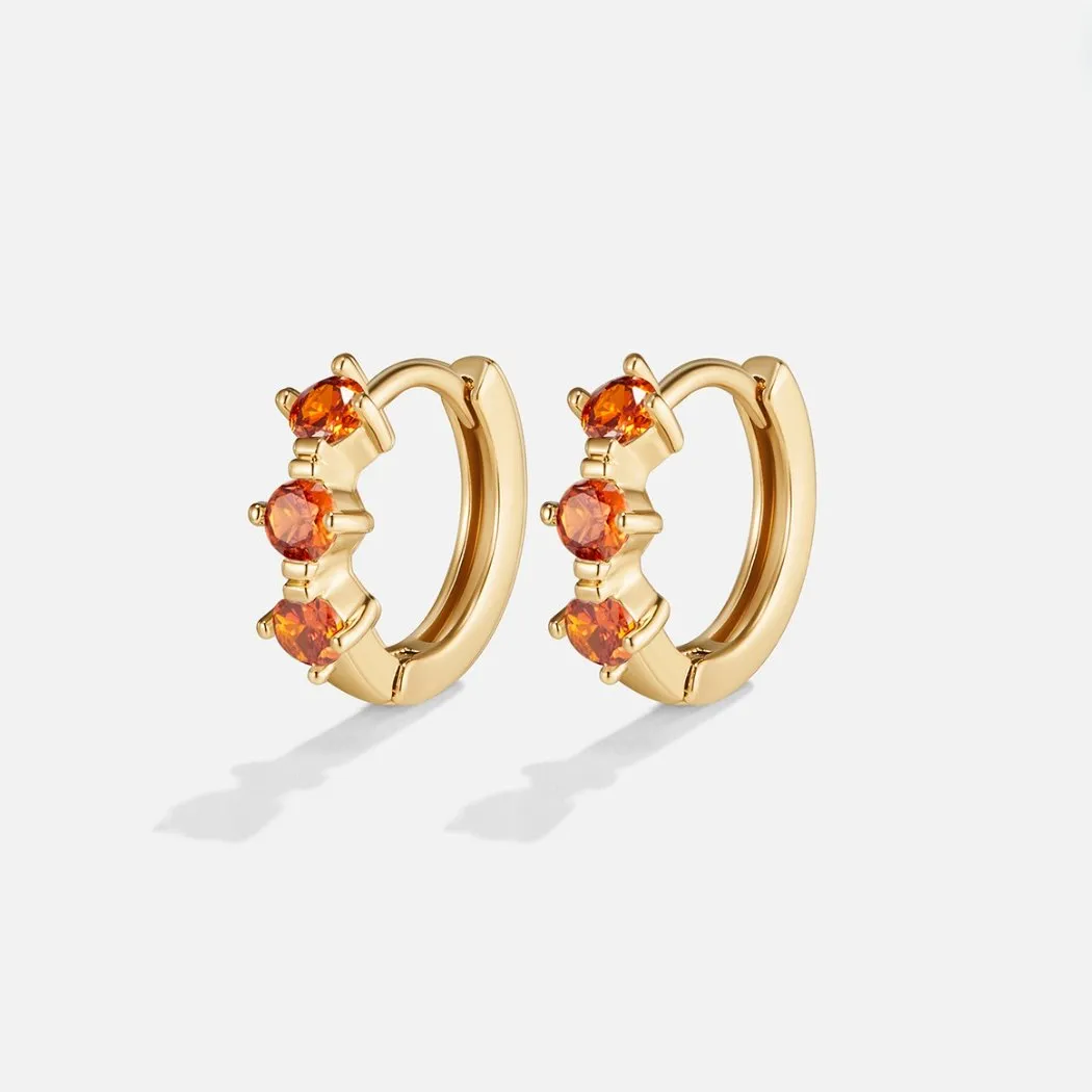 Dreamy Crystal Birthstone Hoops