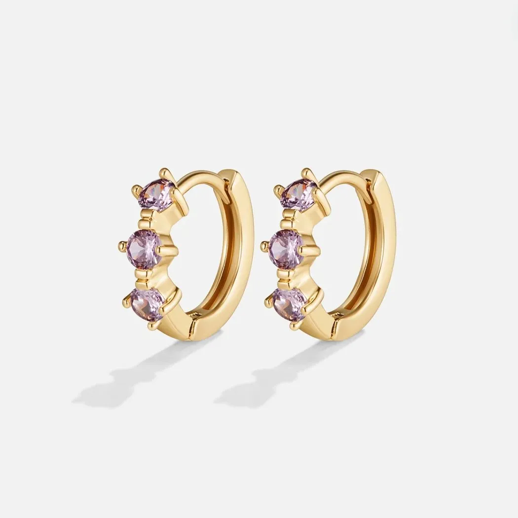 Dreamy Crystal Birthstone Hoops
