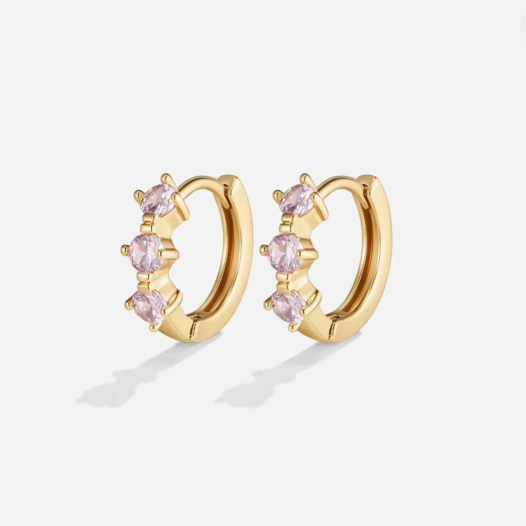 Dreamy Crystal Birthstone Hoops