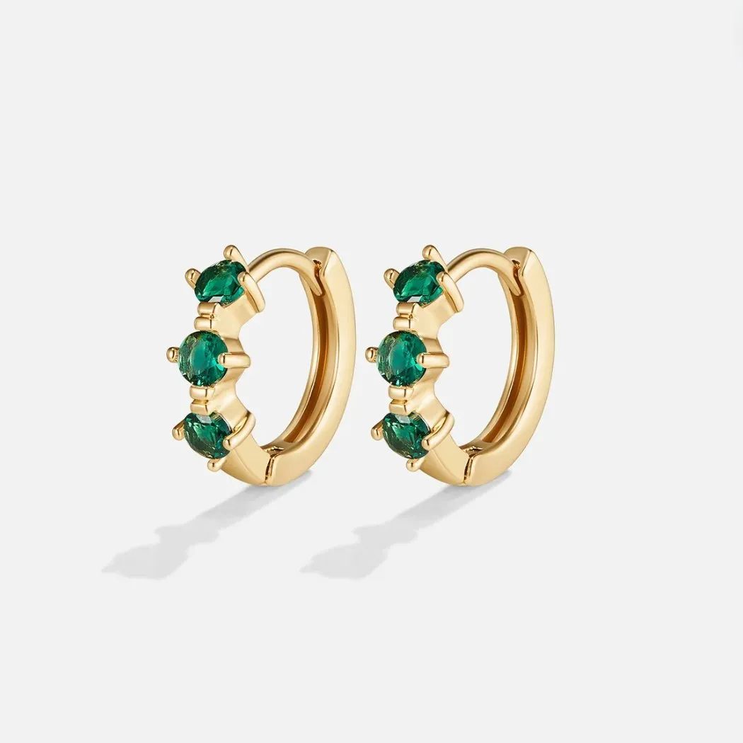 Dreamy Crystal Birthstone Hoops