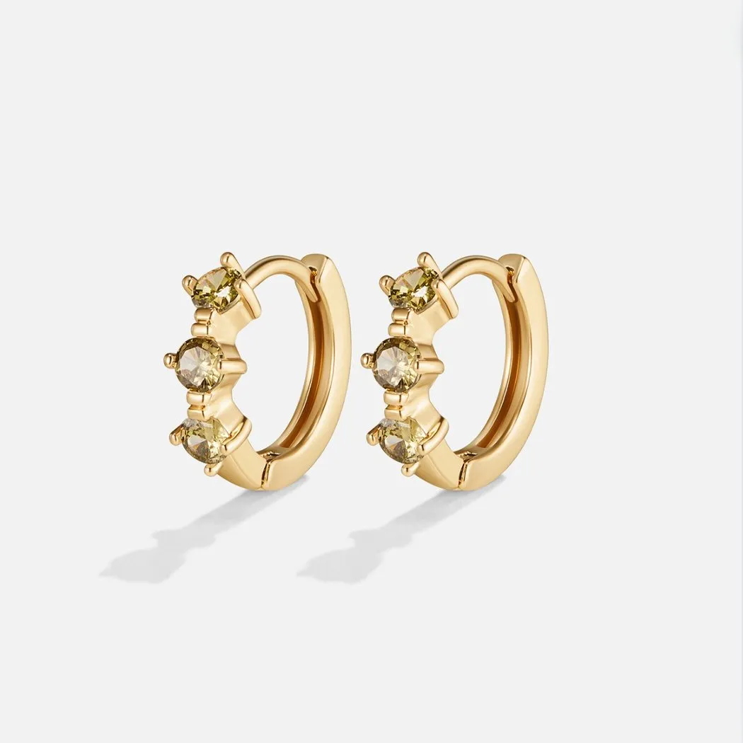 Dreamy Crystal Birthstone Hoops