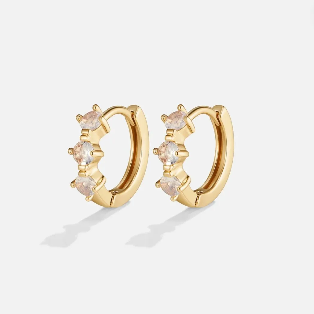 Dreamy Crystal Birthstone Hoops