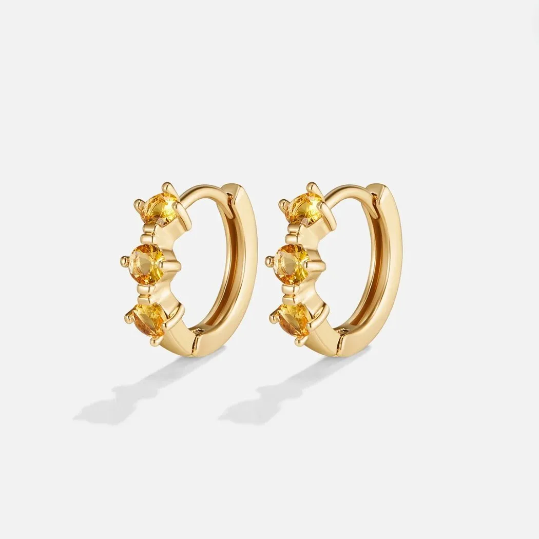 Dreamy Crystal Birthstone Hoops