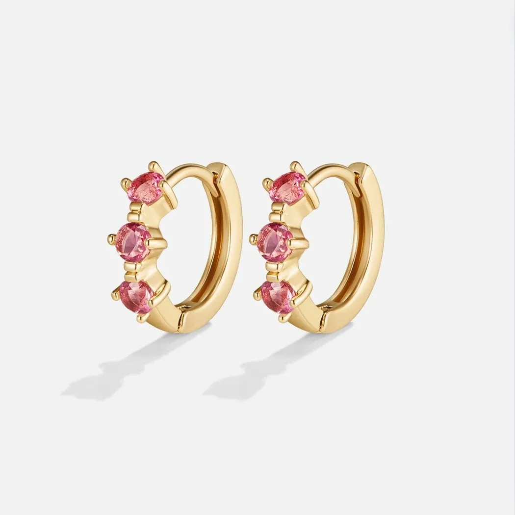 Dreamy Crystal Birthstone Hoops