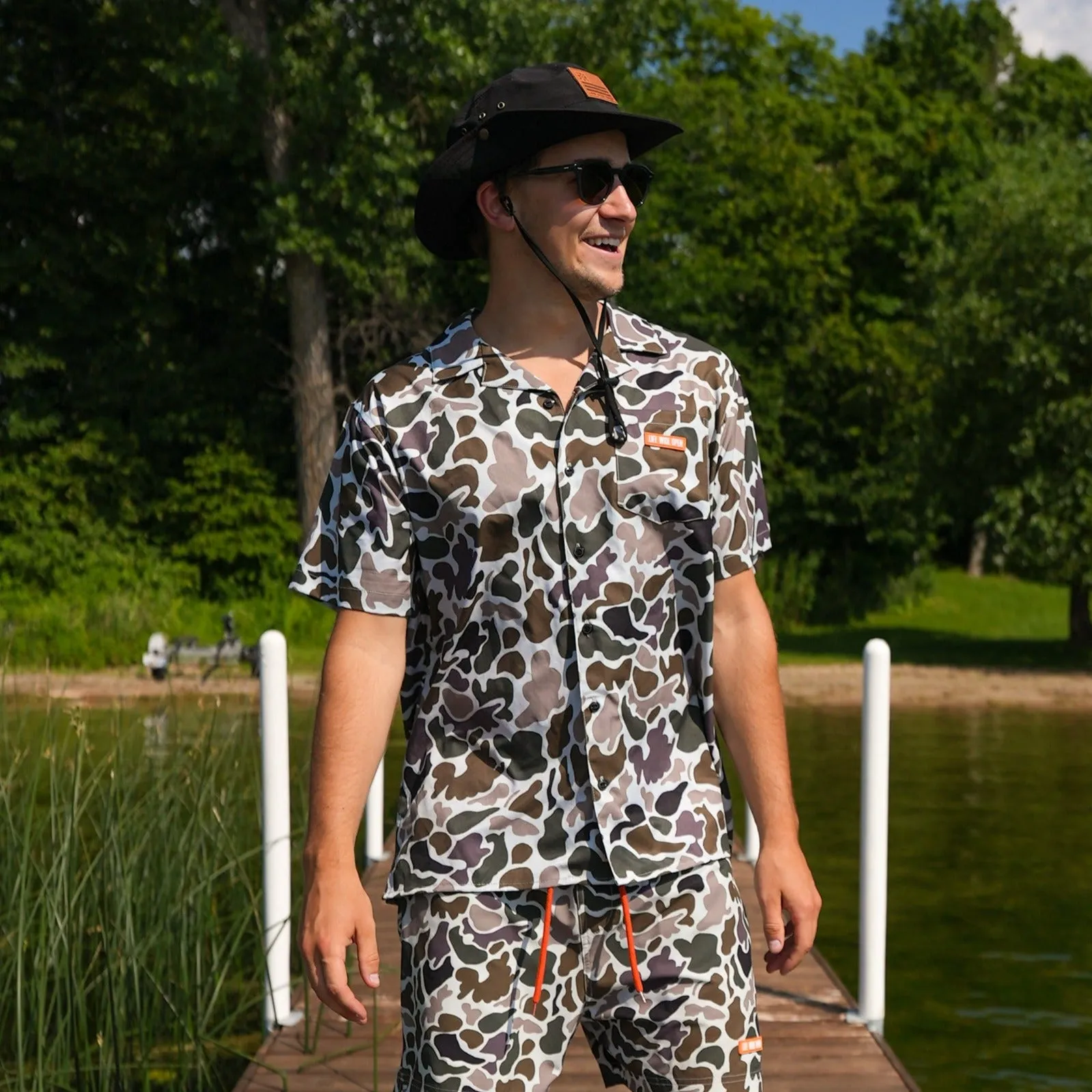 Duck Camo Party Suit Button-Up