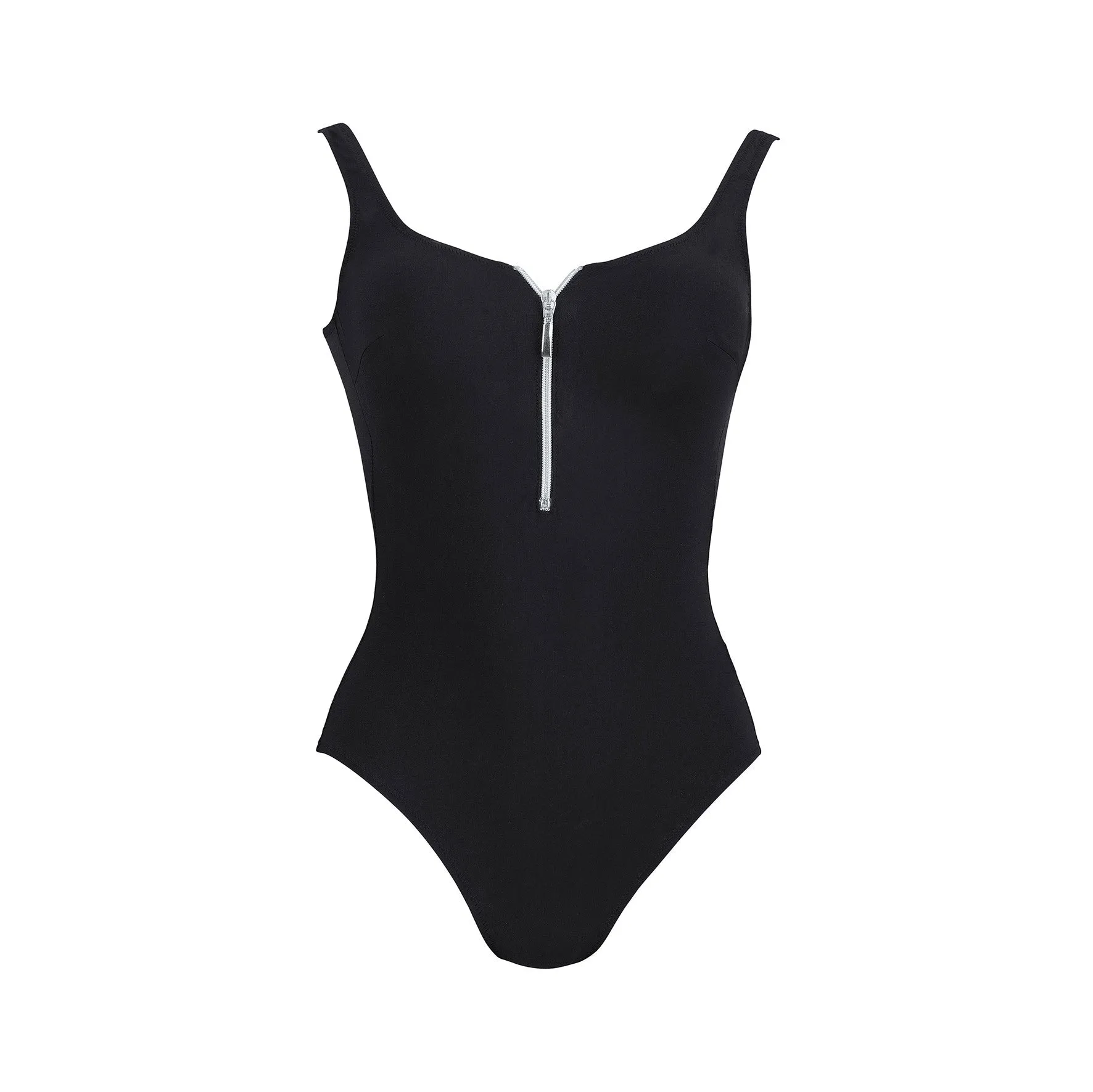 Elouise Black Zip Swimsuit