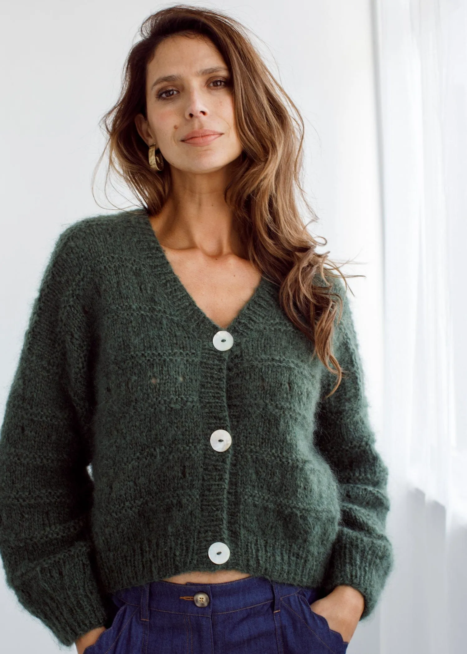 Flock Sunday Cardi Moss Green