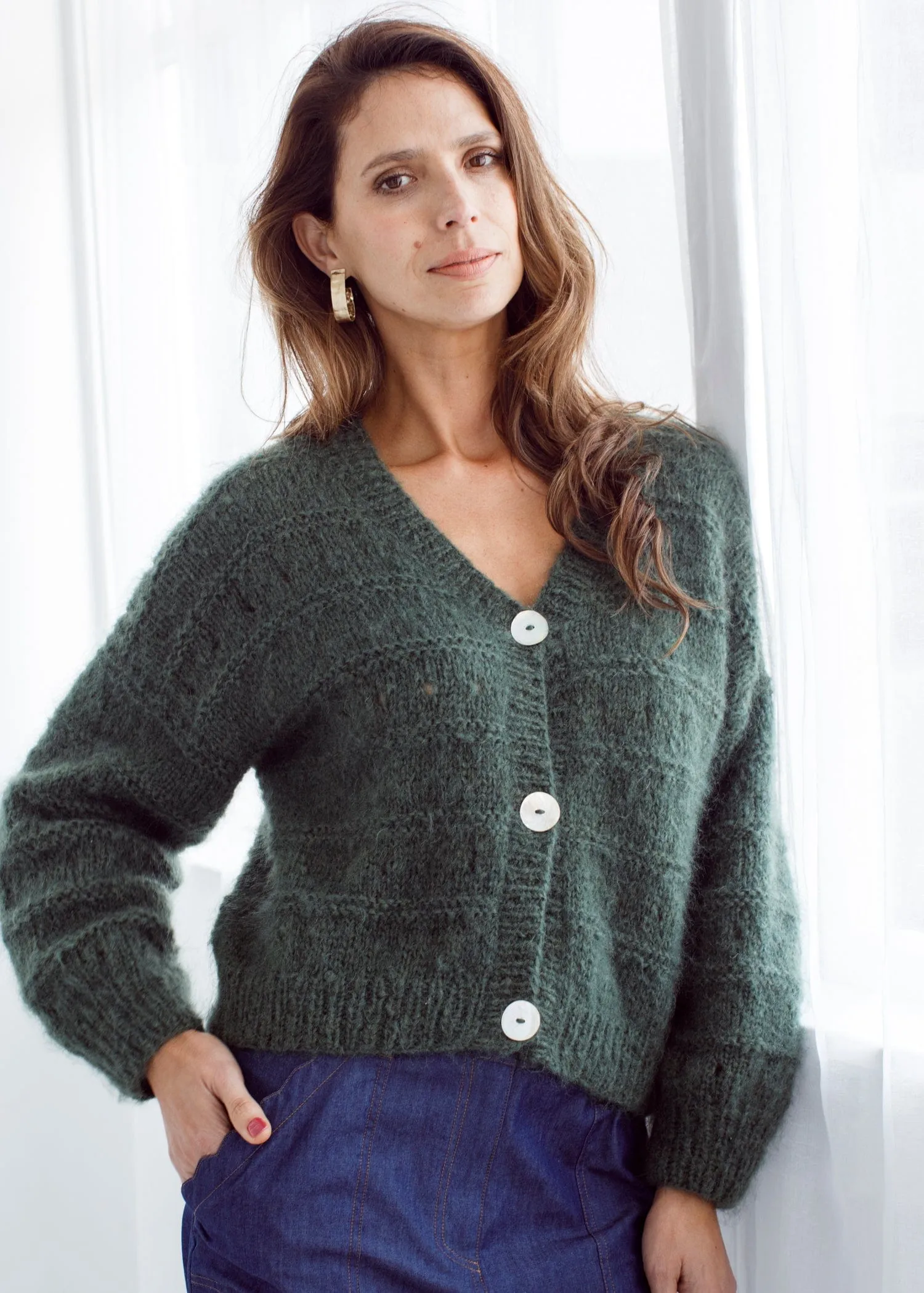 Flock Sunday Cardi Moss Green