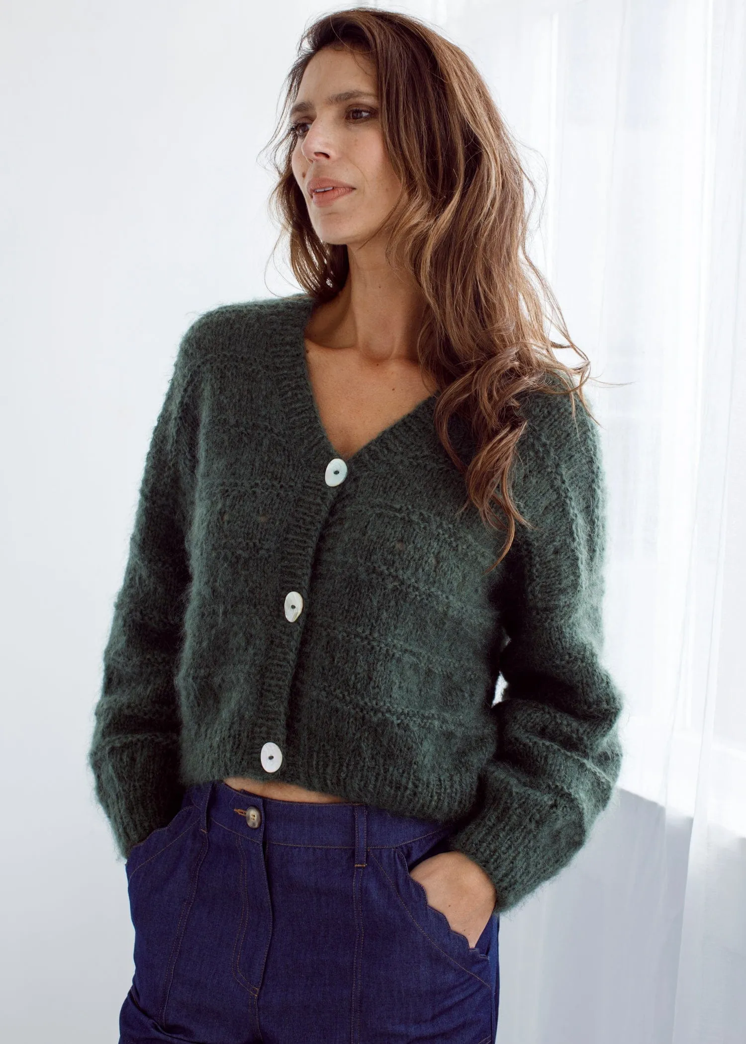Flock Sunday Cardi Moss Green