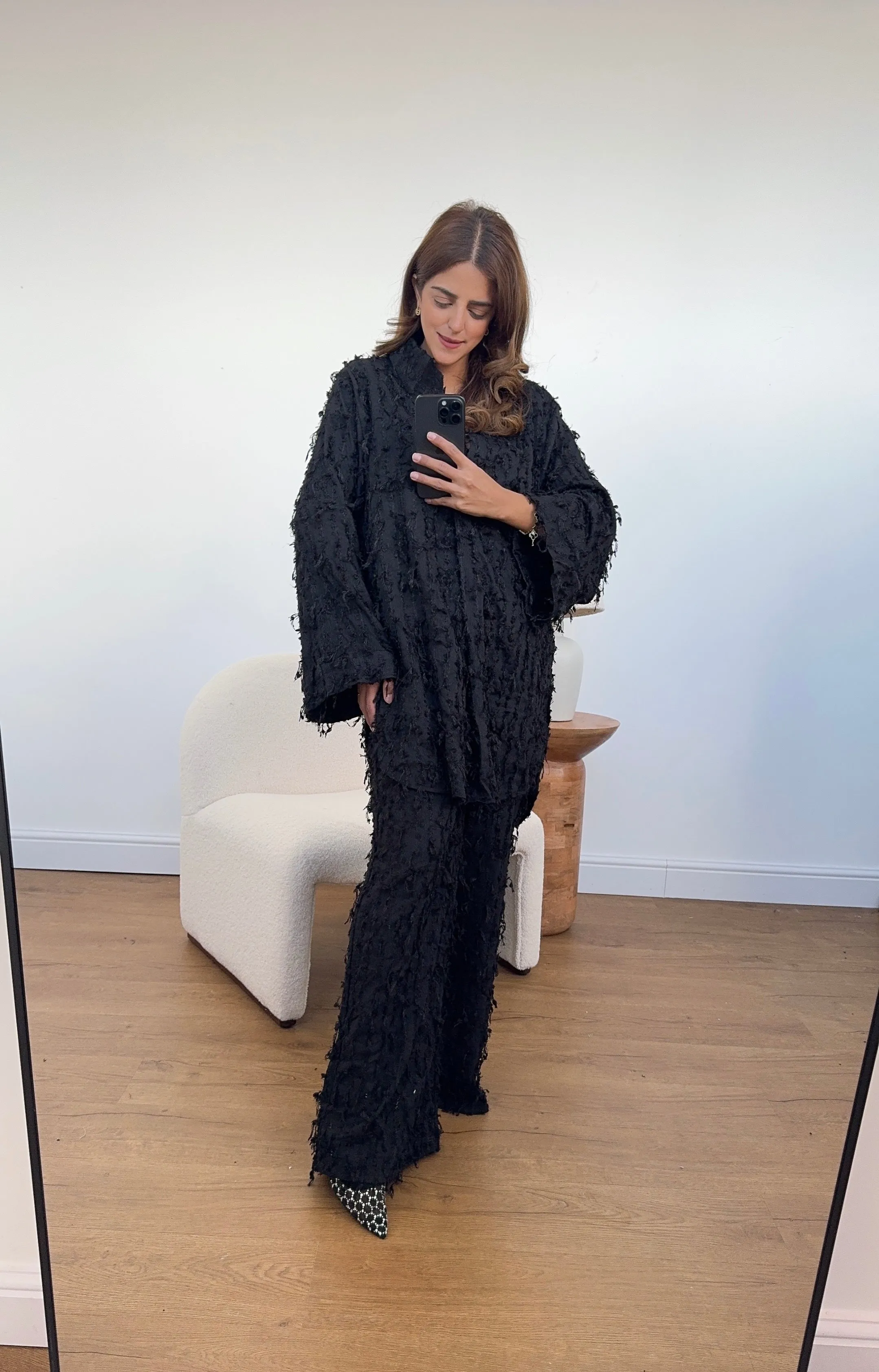 freyi fringe coord in black