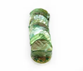 Green Natural Sea Shell Half Moon Shape Bracelet