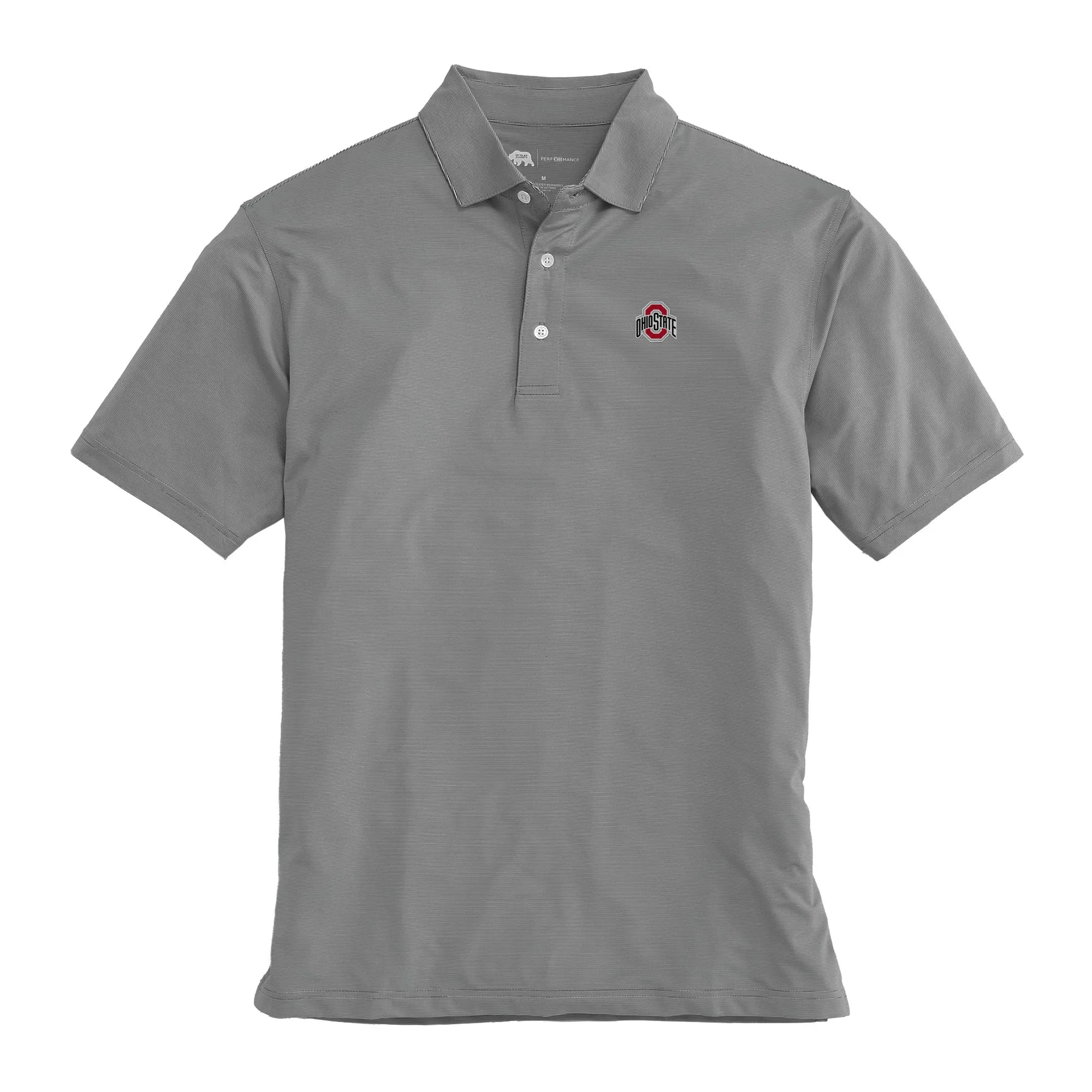 Hairline Stripe Ohio State Performance Polo - Nine Iron