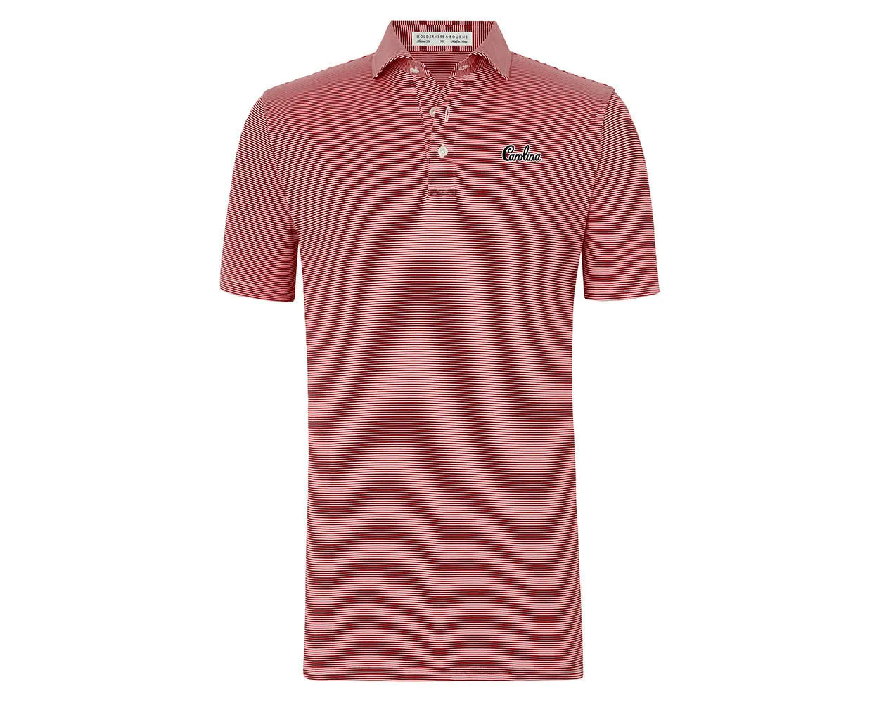 Striped Garnet Gamecock Polo Shirt from Holderness & Bourne with Script Detailing