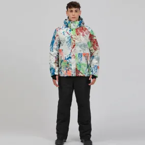 HOTIAN Men's Ski Suits Windproof Heightened Neckline