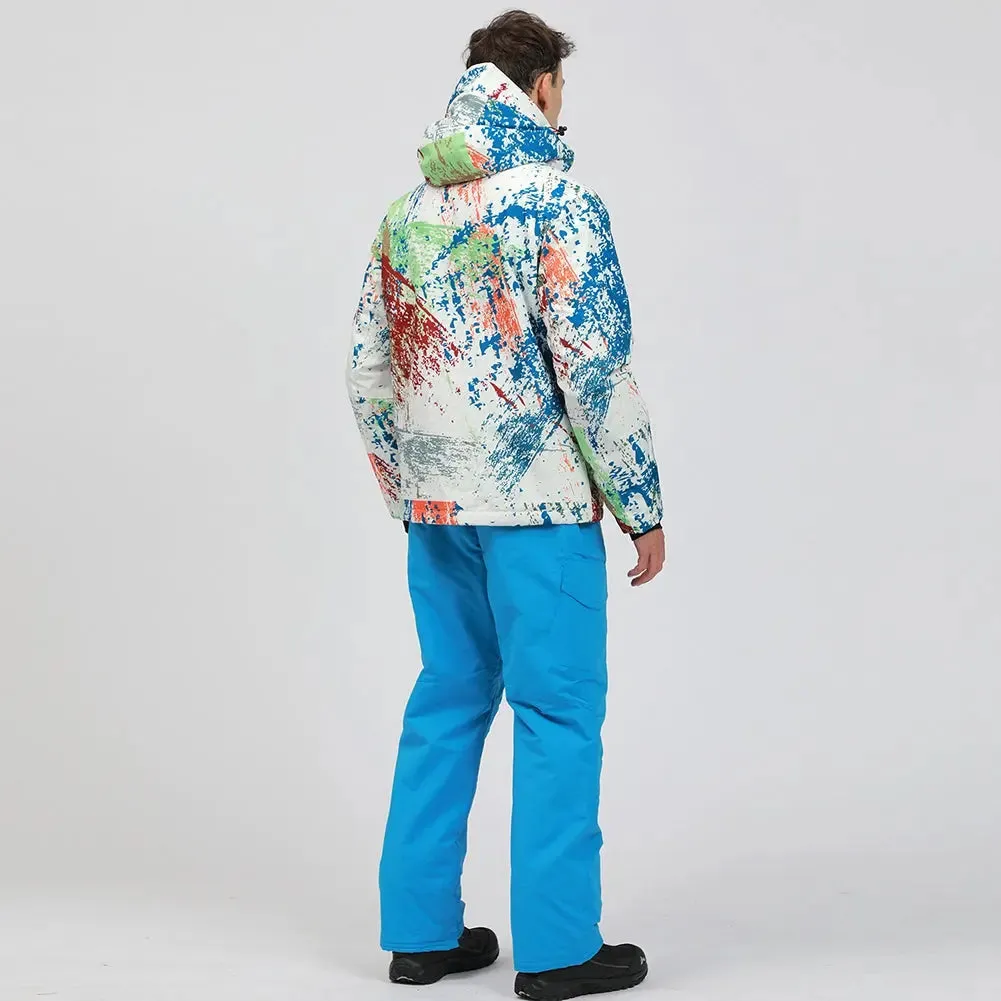 HOTIAN Men's Ski Suits Windproof Heightened Neckline