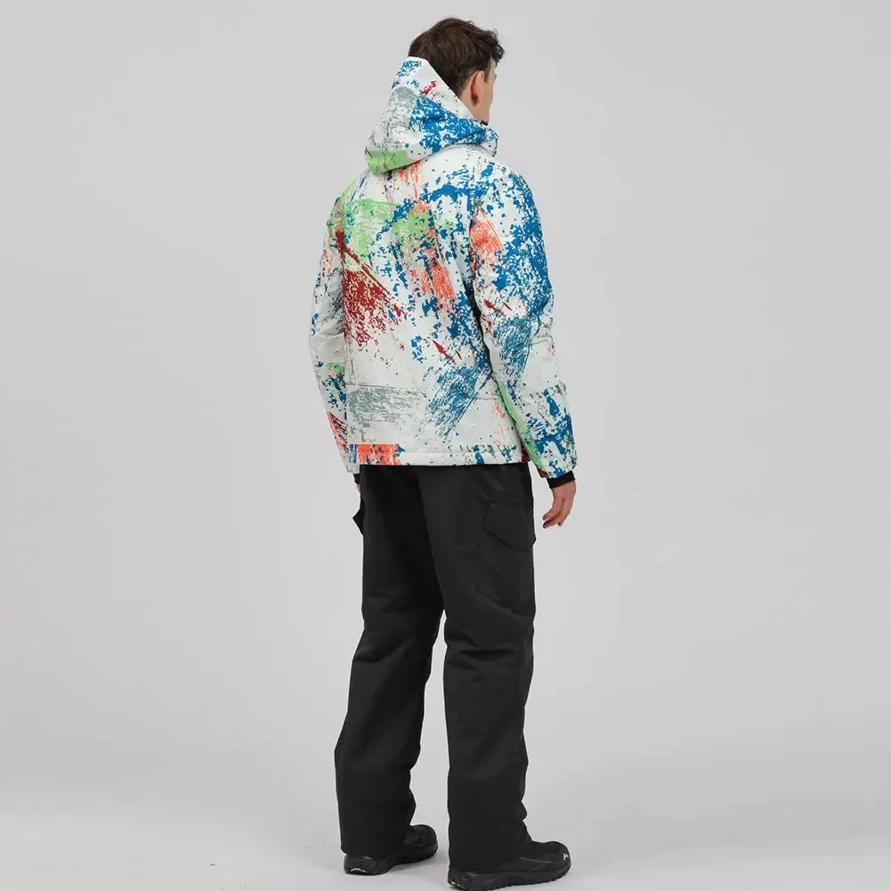 HOTIAN Men's Ski Suits Windproof Heightened Neckline