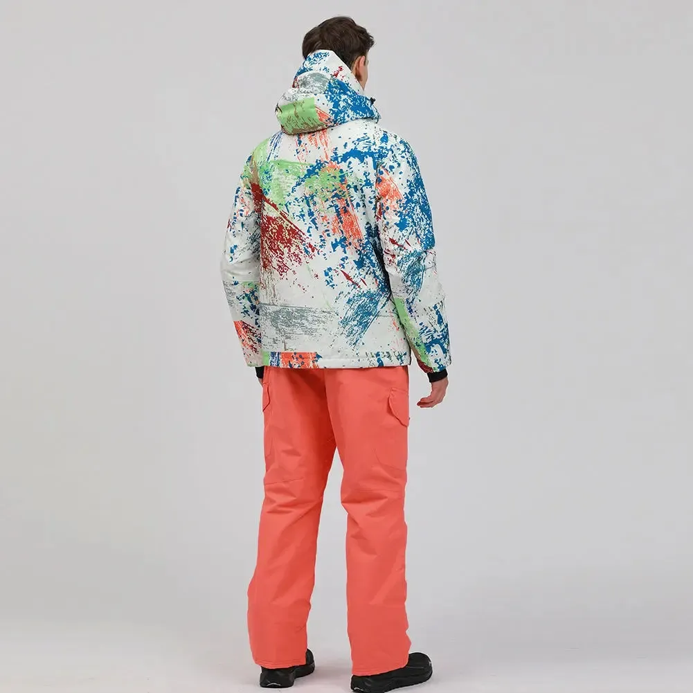 HOTIAN Men's Ski Suits Windproof Heightened Neckline