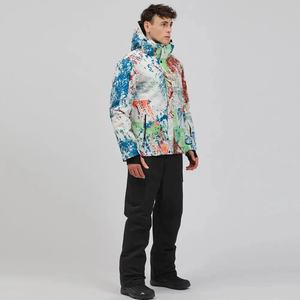 HOTIAN Men's Ski Suits Windproof Heightened Neckline