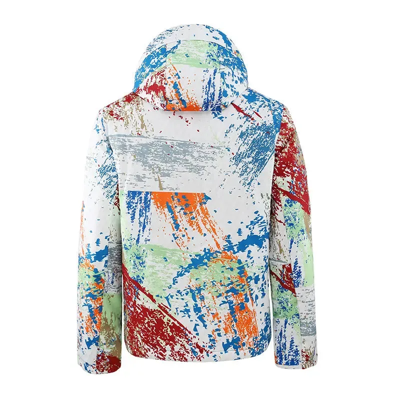 HOTIAN Men's Ski Suits Windproof Heightened Neckline
