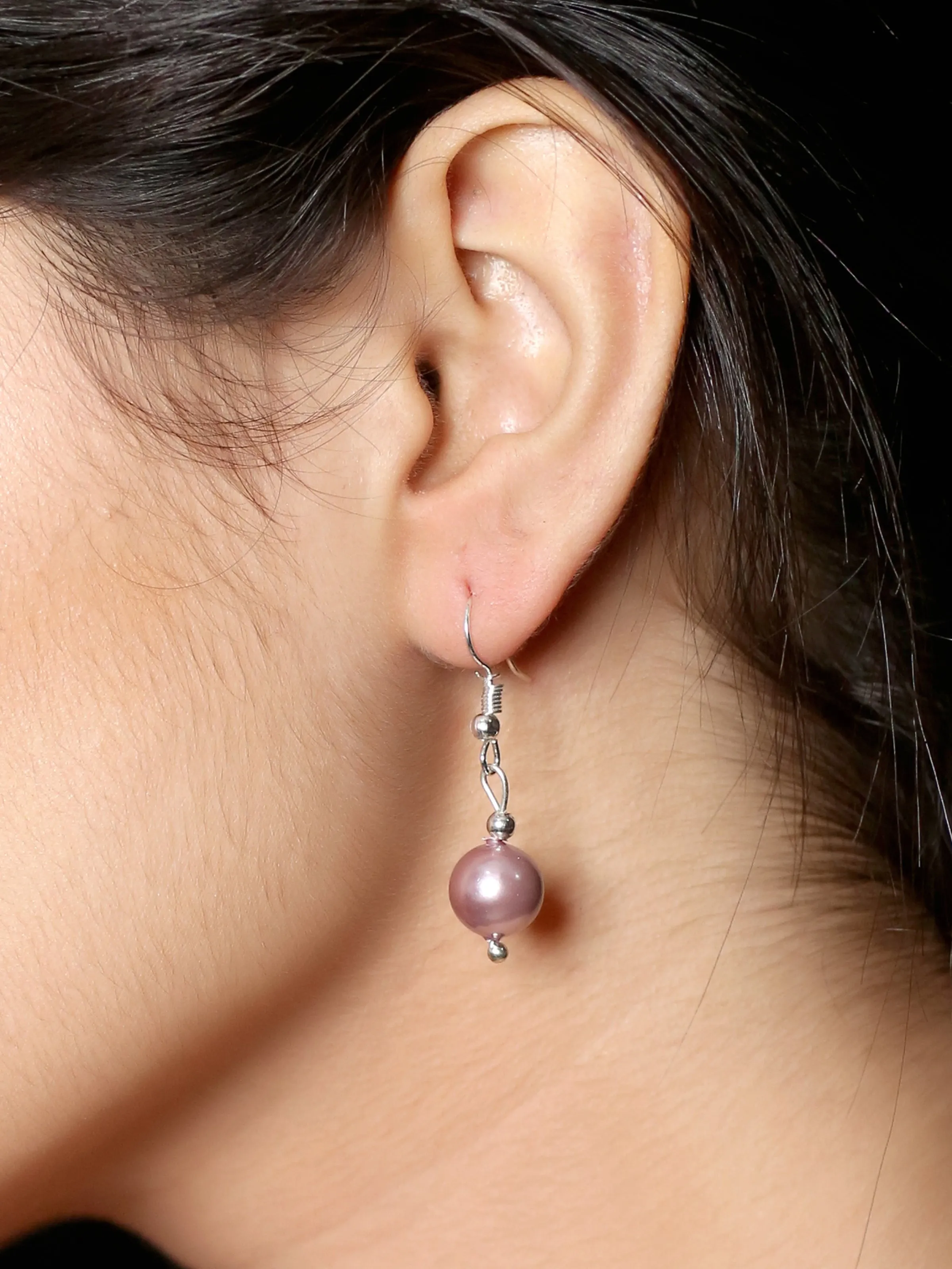 Imeora 10mm Metallic Peach Shell Pearl Earrings