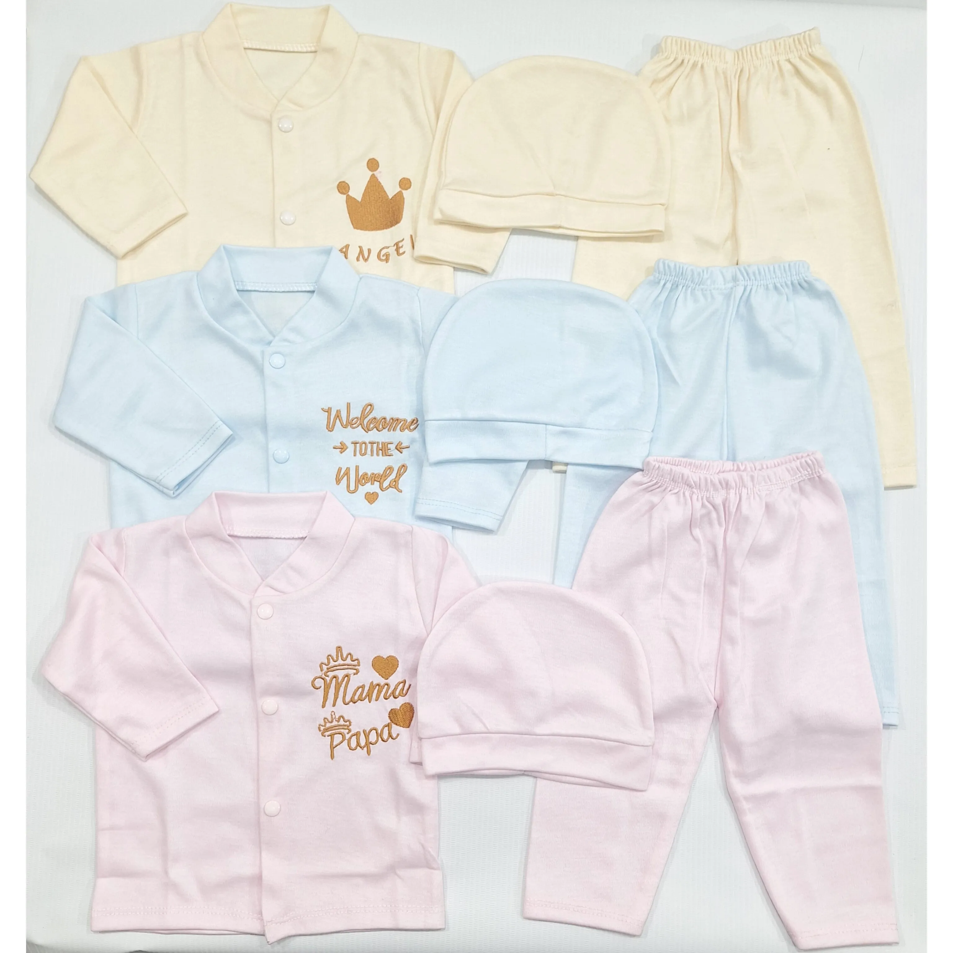 Kiddy's - Pack of 3 - Newborn Night Suits - Welcome