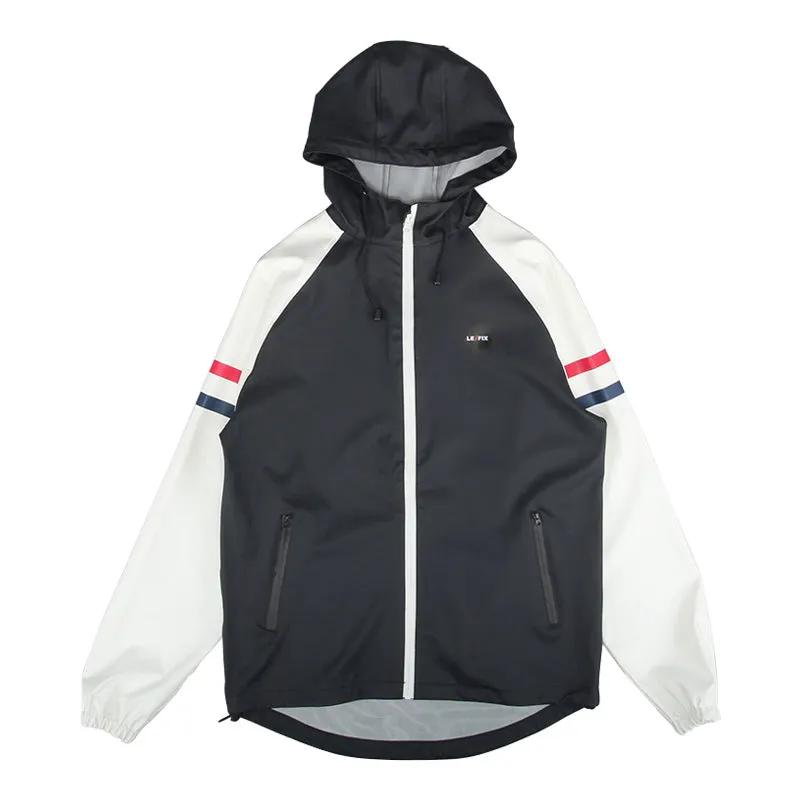 Le Fix Regnjakke Navy/Hvid