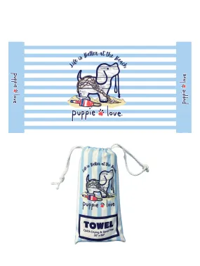 LIFE IS BETTER PUP TOWEL