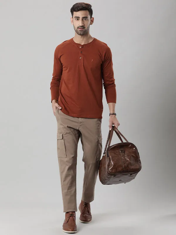 Men Brooklyn Fit Polyester Blend Trouser