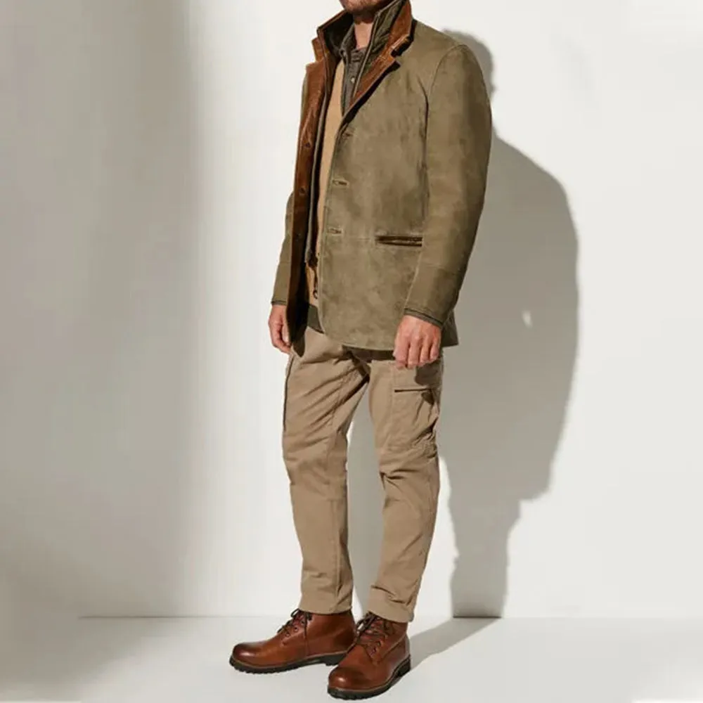 Men's Fall / Winter Vintage Fleece Suede Jackets