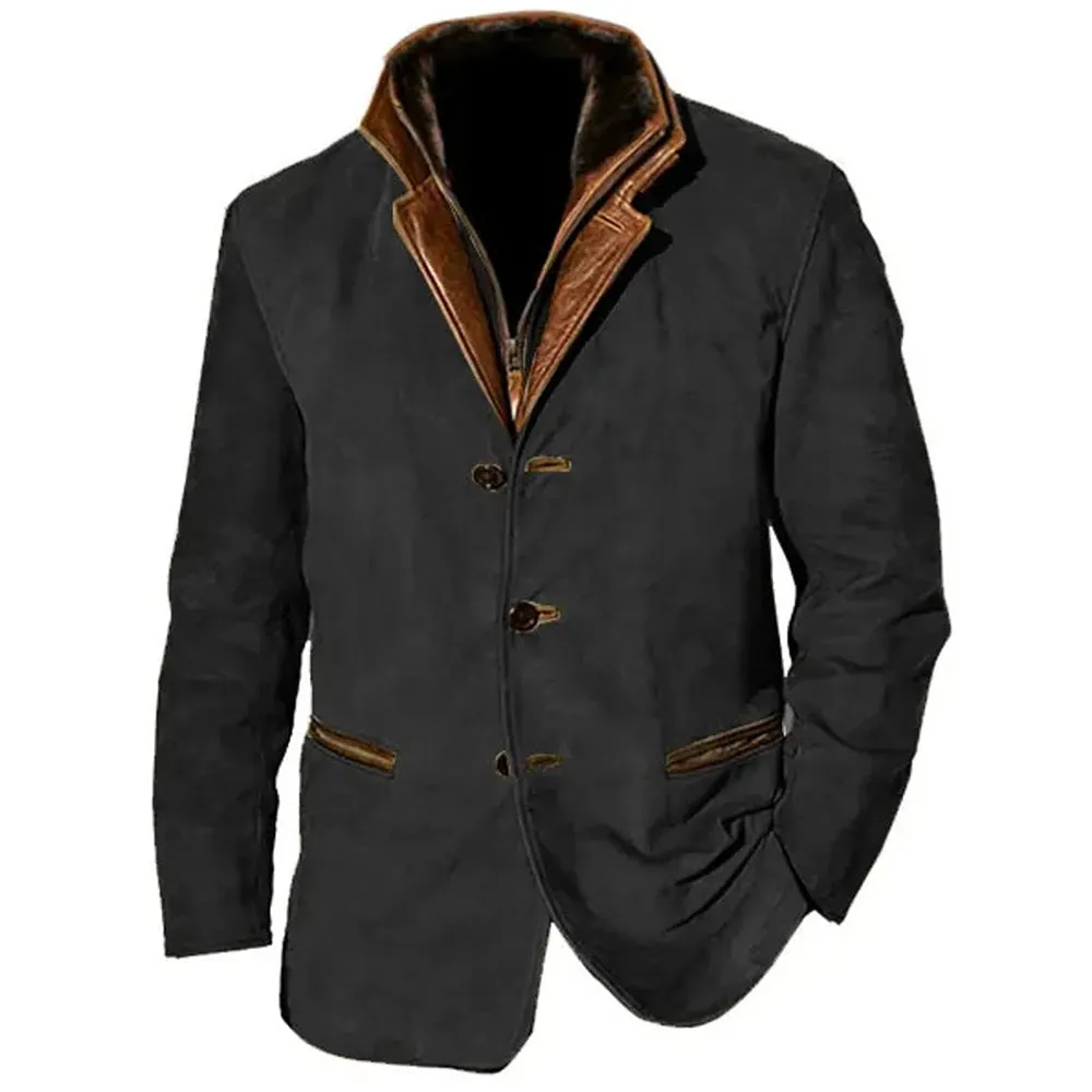 Men's Fall / Winter Vintage Fleece Suede Jackets