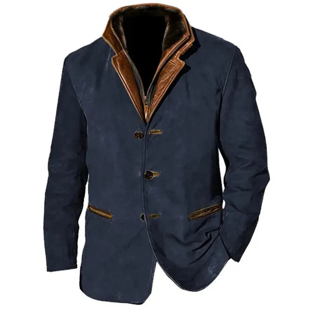 Men's Fall / Winter Vintage Fleece Suede Jackets