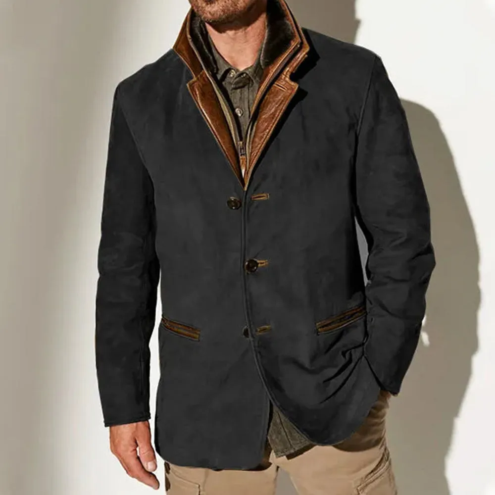 Men's Fall / Winter Vintage Fleece Suede Jackets