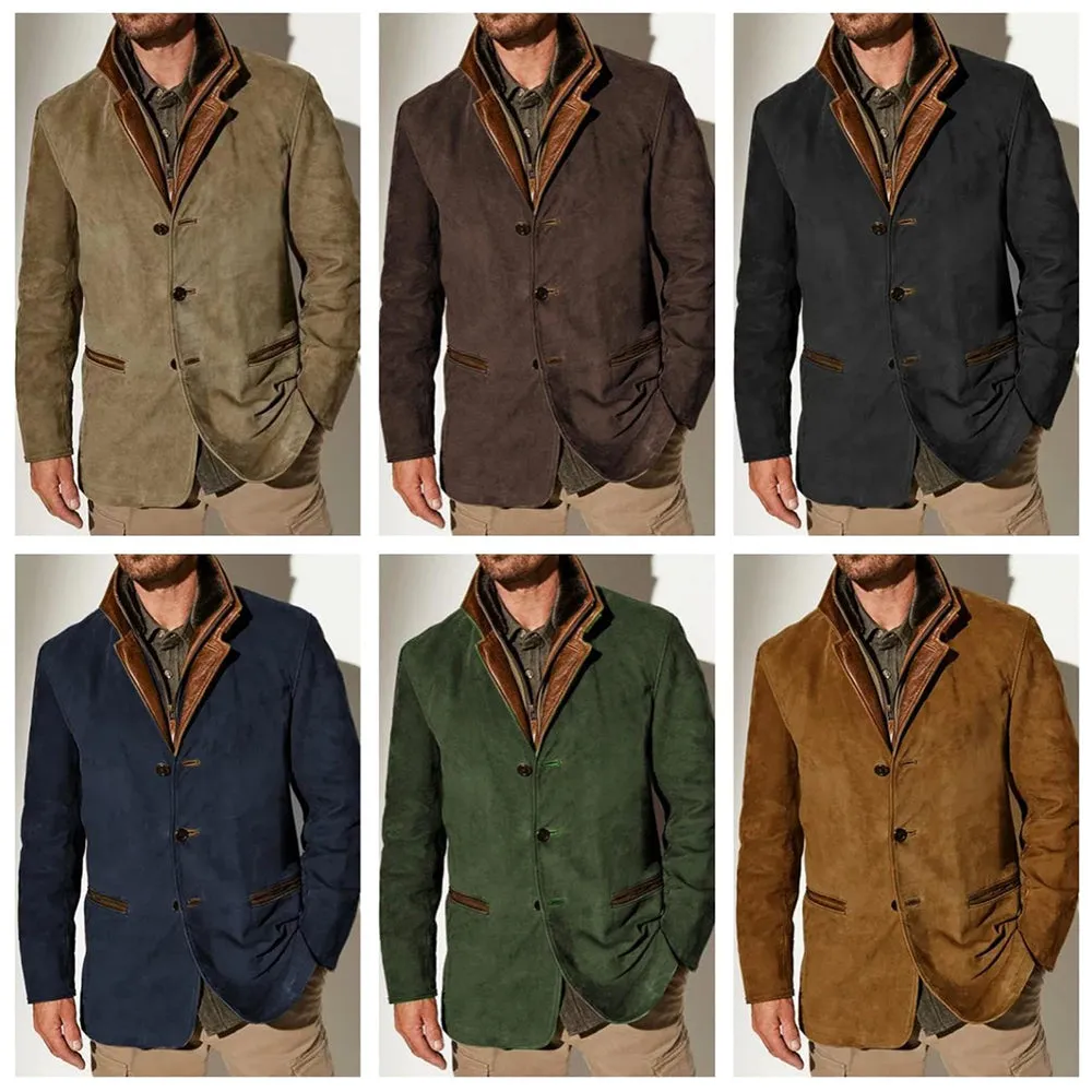 Men's Fall / Winter Vintage Fleece Suede Jackets