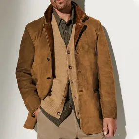 Men's Fall / Winter Vintage Fleece Suede Jackets
