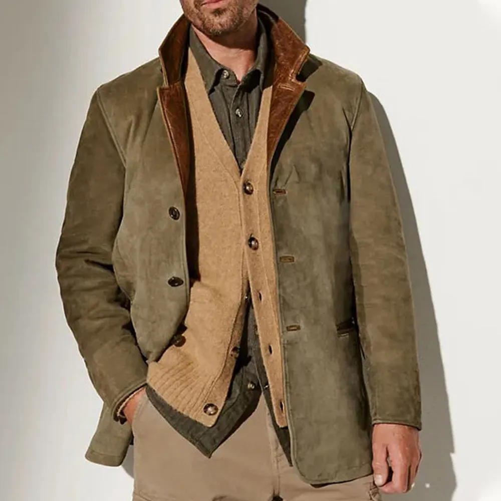 Men's Fall / Winter Vintage Fleece Suede Jackets