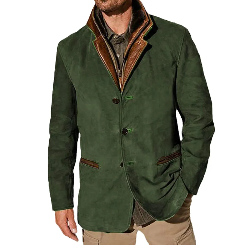Men's Fall / Winter Vintage Fleece Suede Jackets