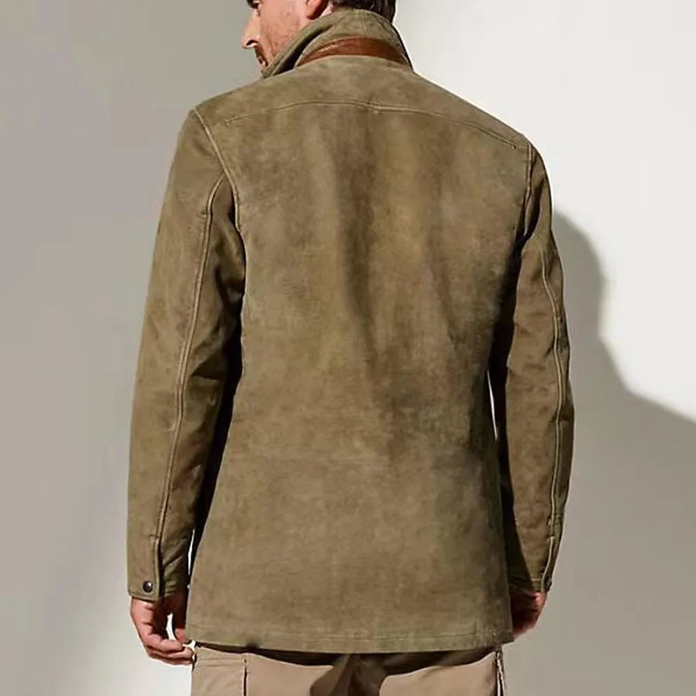 Men's Fall / Winter Vintage Fleece Suede Jackets