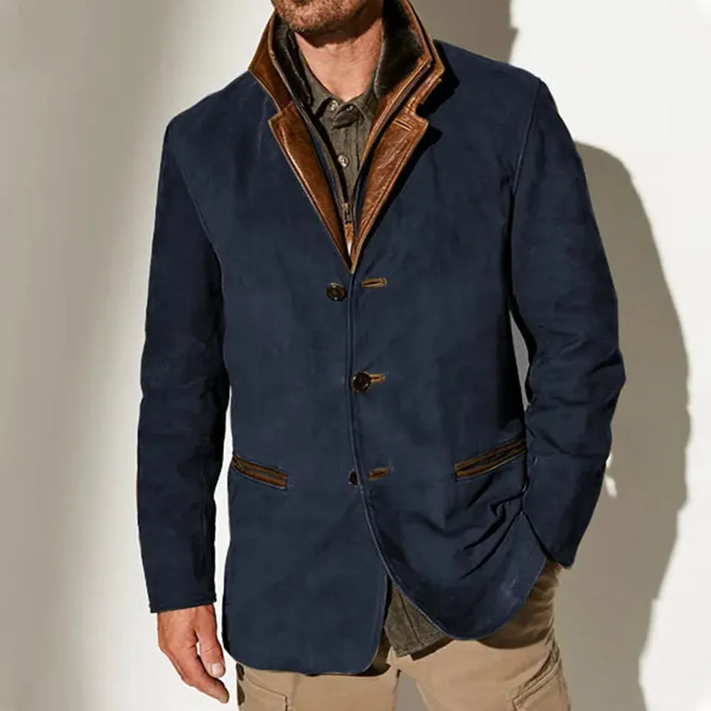 Men's Fall / Winter Vintage Fleece Suede Jackets