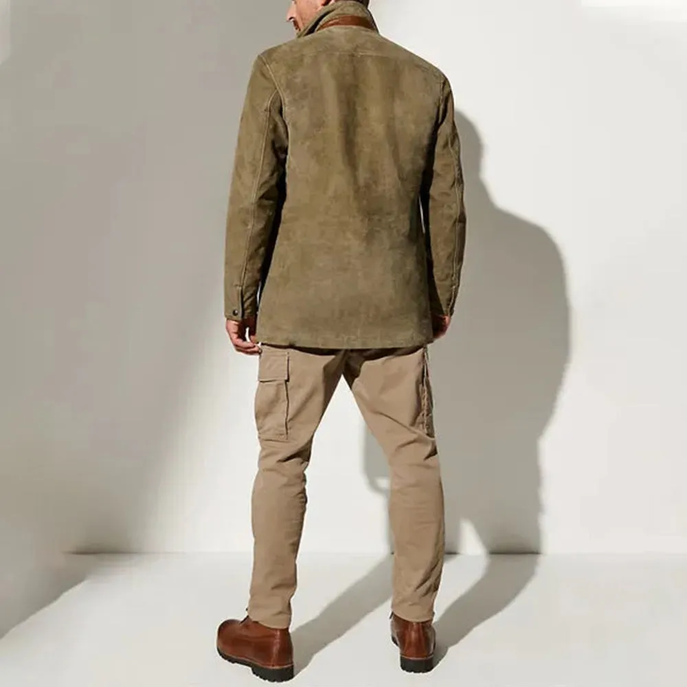 Men's Fall / Winter Vintage Fleece Suede Jackets