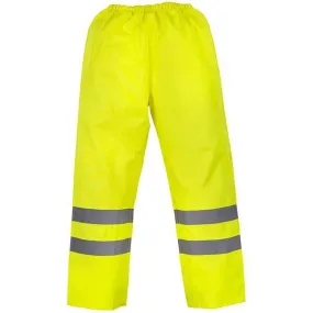 Men's Hi Vis Waterproof and Windproof Overtrousers
