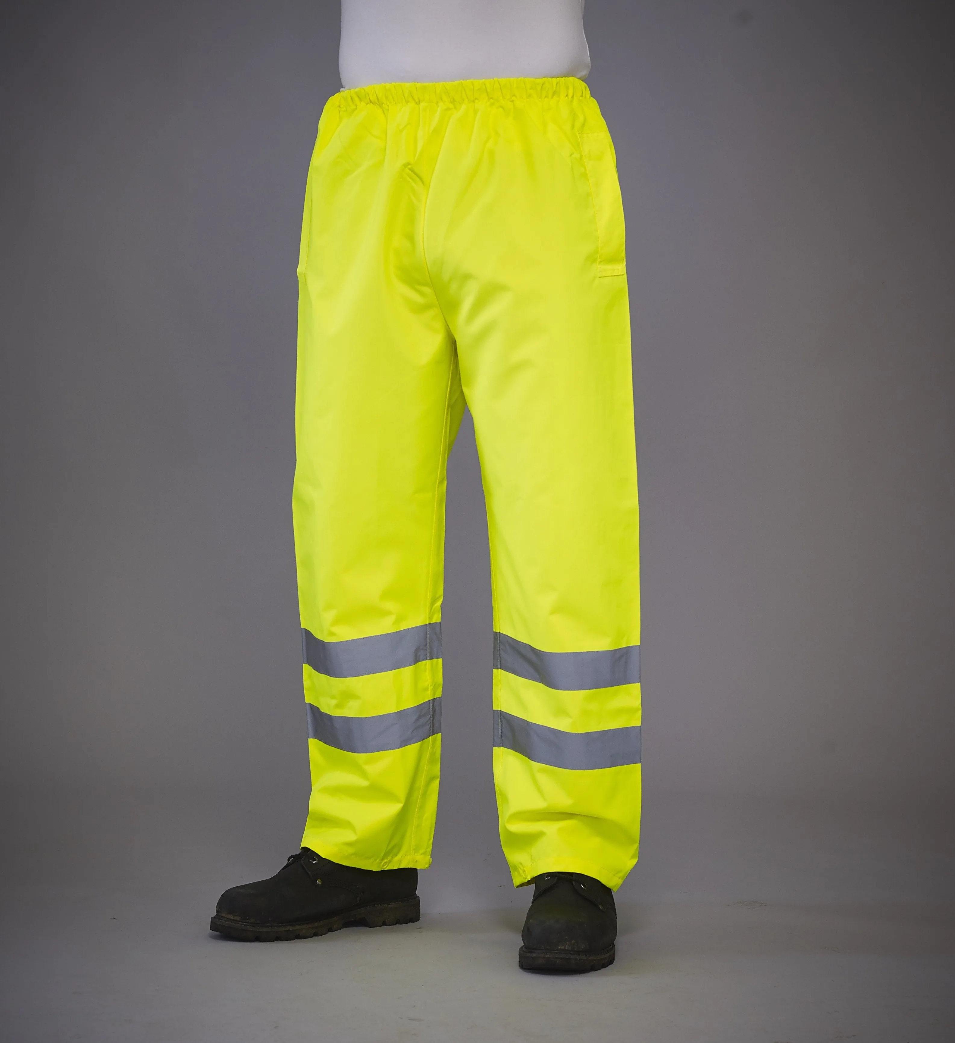 Men's Hi Vis Waterproof and Windproof Overtrousers