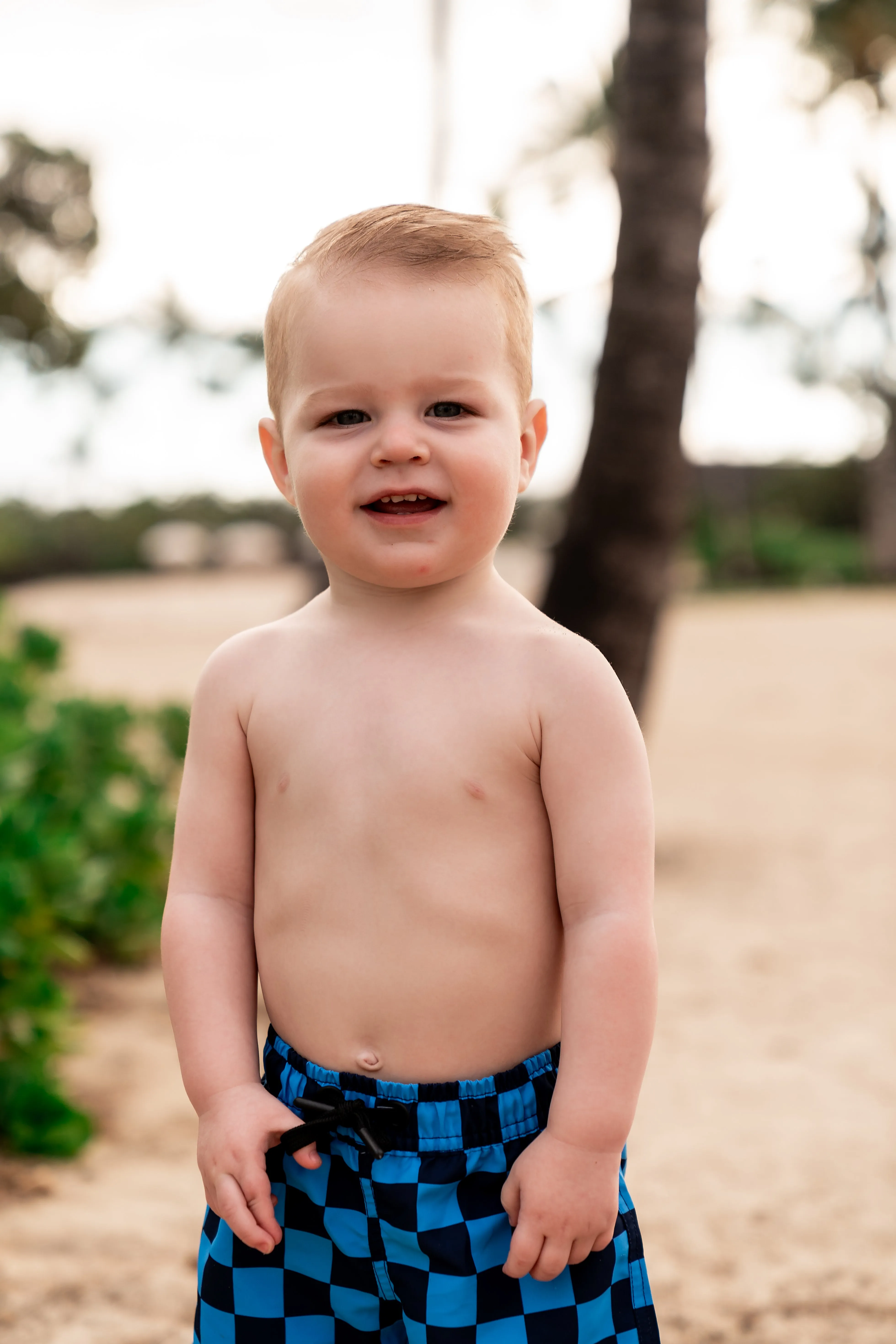 Mini Hang Ten Shorts | Blue Check